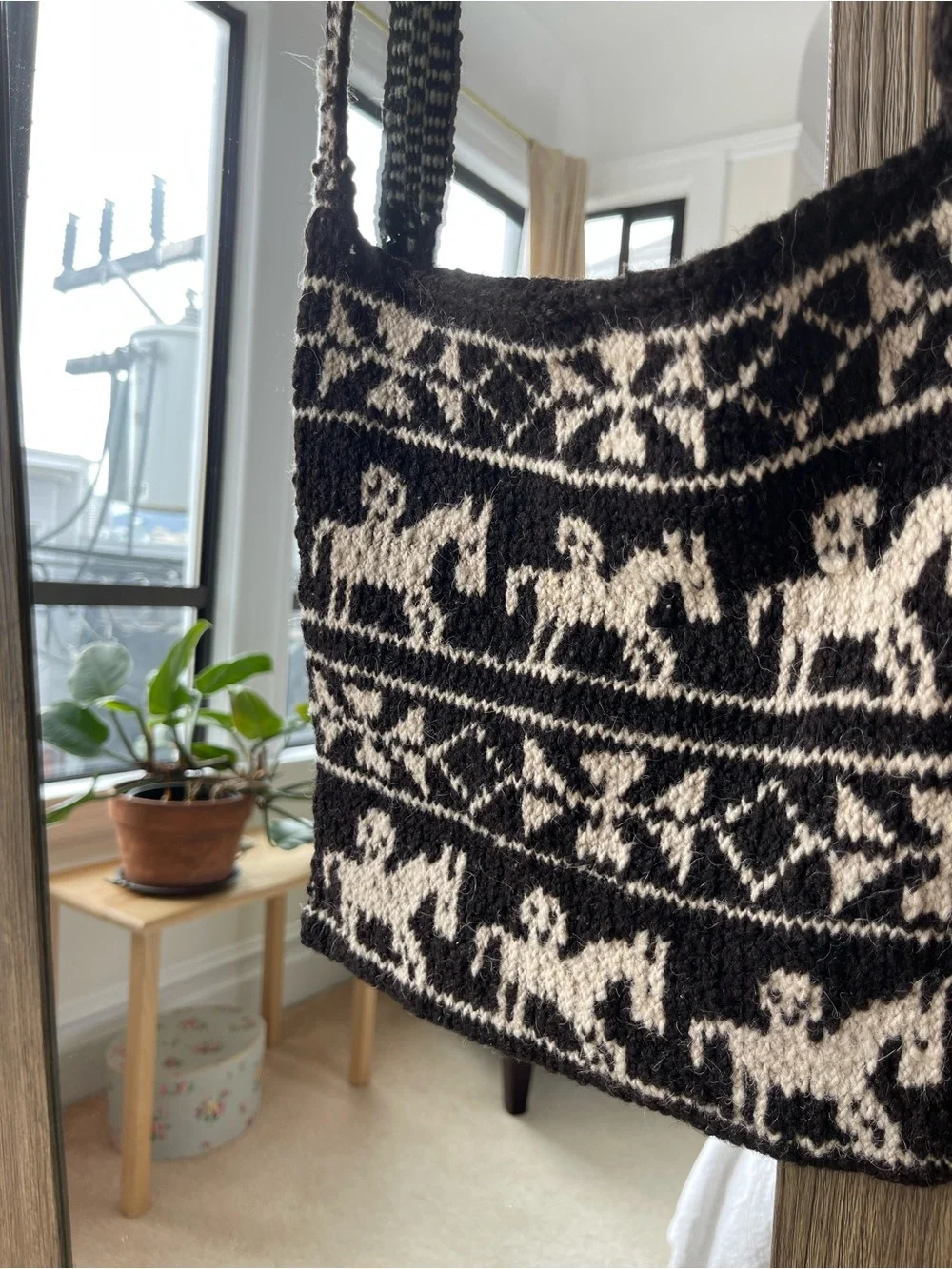 Knit Alpaca Crossbody Bag